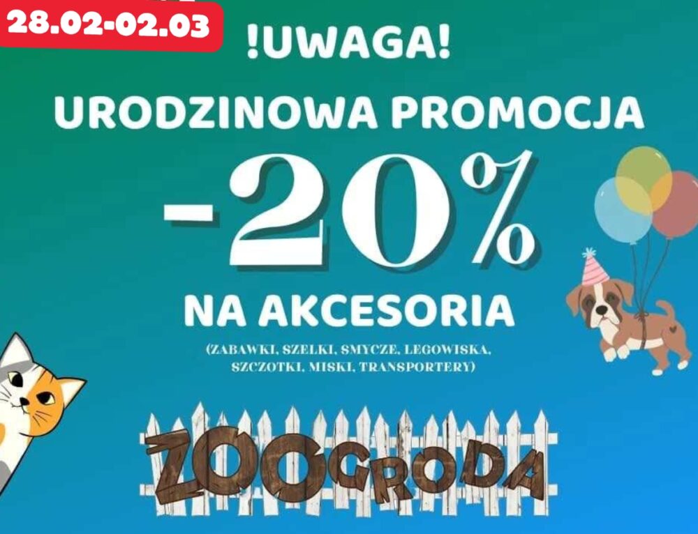 Urodzinowa promocja w sklepie Zoogroda!